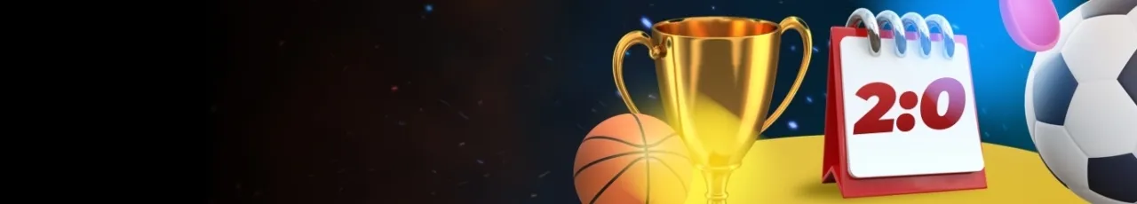 Sports trophy promo banner